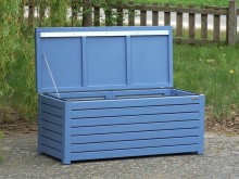 Auflagenbox / Kissenbox, Oberfläche: Taubenblau