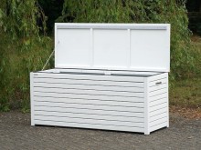 Auflagenbox / Kissenbox, Größe: 195 x 70 x 85 cm / Oberfläche: Weiß