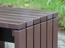 Gartentisch Holz 1 / Oberfläche: Dunkelbraun