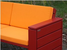 Lounge Möbel Set mit Polstern, Oberfläche: Nordisch Rot
