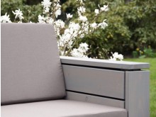 Lounge Sessel mit Polstern, Oberfläche: Transparent Grau