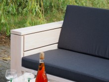 Lounge Möbel Set mit Polstern, Oberfläche: Transparent Weiß