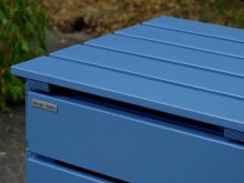 2er Mülltonnenbox, Oberfläche: Taubenblau