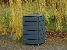 1er Mülltonnenbox / Mülltonnenverkleidung 240 L, Oberfläche: Anthrazit