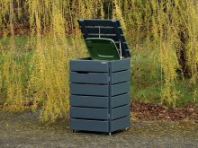 1er Mülltonnenbox / Mülltonnenverkleidung 120 L, Oberfläche: Anthrazit