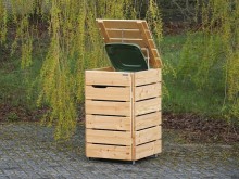 1er Mülltonnenbox / Mülltonnenverkleidung 120 L, Oberfläche: Natur