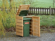 1er Mülltonnenbox / Mülltonnenverkleidung 120 L, Oberfläche: Natur Geölt