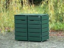 2er Mülltonnenbox / Mülltonnenverkleidung 120 L, Oberfläche: Tannengrün