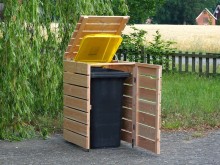 1er Mülltonnenbox / Mülltonnenverkleidung 240 L, Oberfläche: Natur
