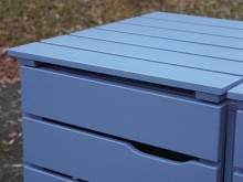 1er Mülltonnenbox / Mülltonnenverkleidung 120 L, Oberfläche: Taubenblau